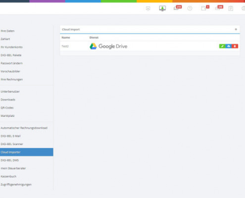 Screenshot zum Thema Digi-Bel-Datencloudsynchronisation
